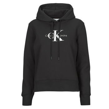 Calvin Klein Jeans  MONOLOGO REGULAR HOODIE  women's Sweatshirt in Black