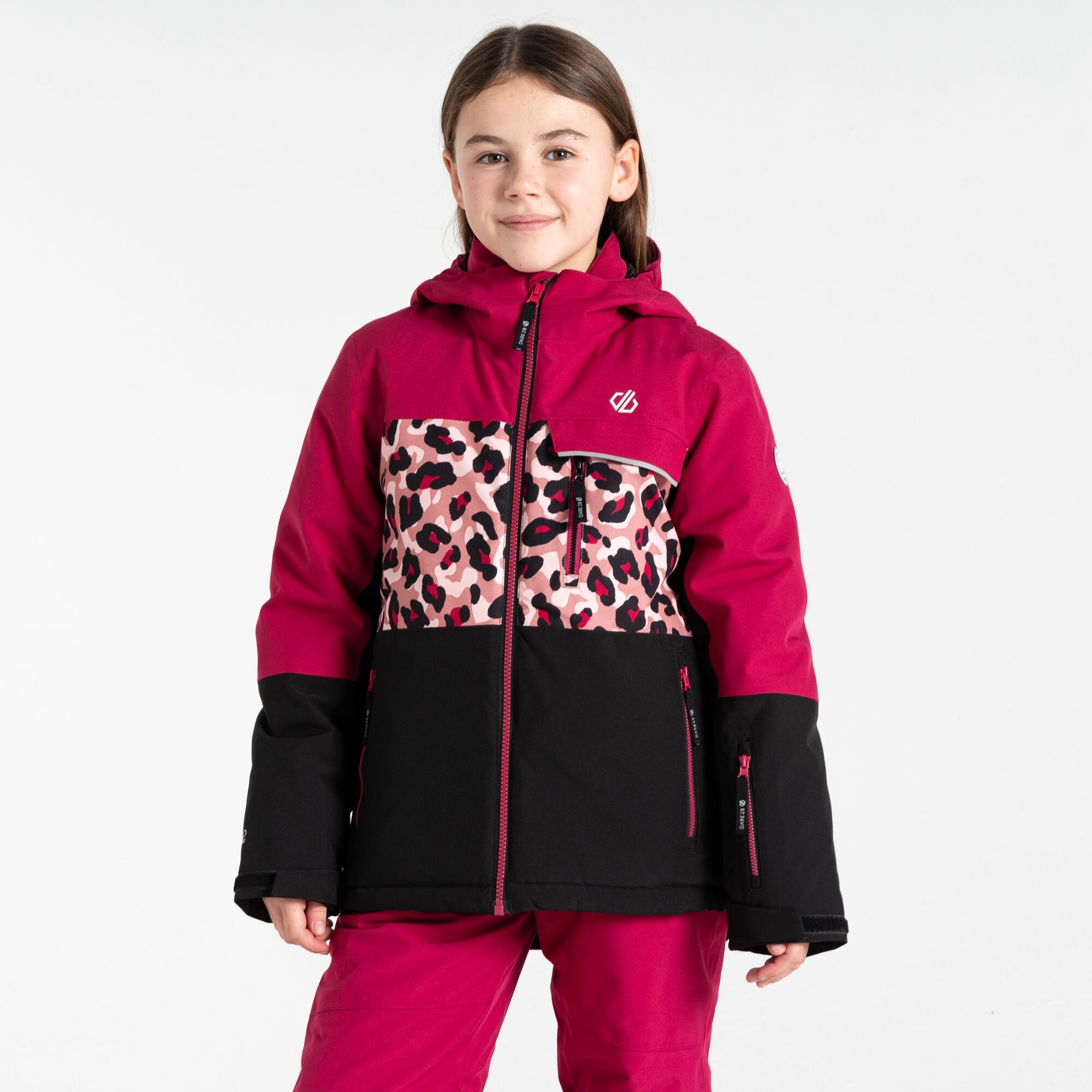 Dare 2b Kids Water-repellent Traverse II Ski Jacket Berry Pink Rose, Size: 3-4 Years