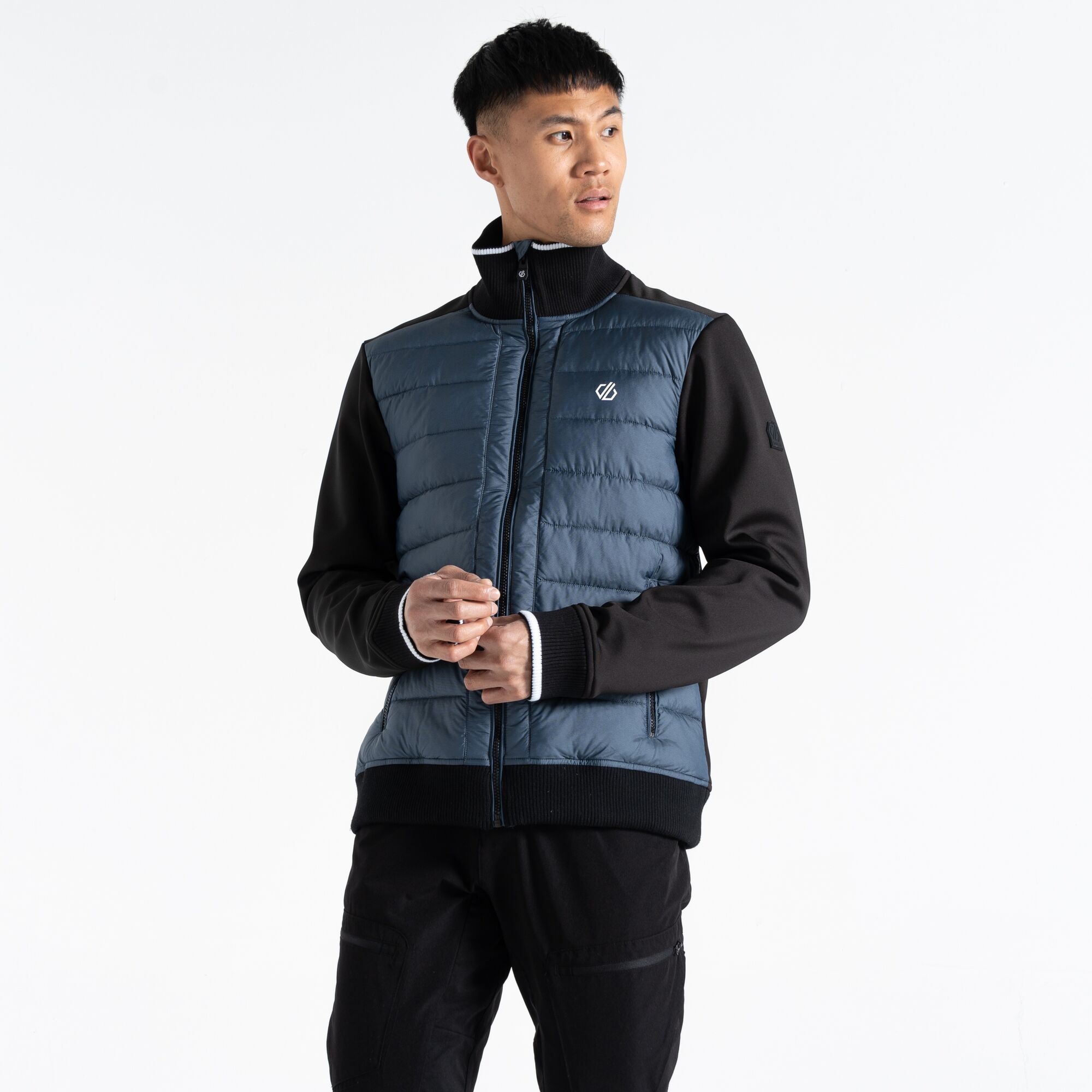 Dare 2b Men's Stylish Frost Hybrid Jacket Moonlight Denim Black, Size: L
