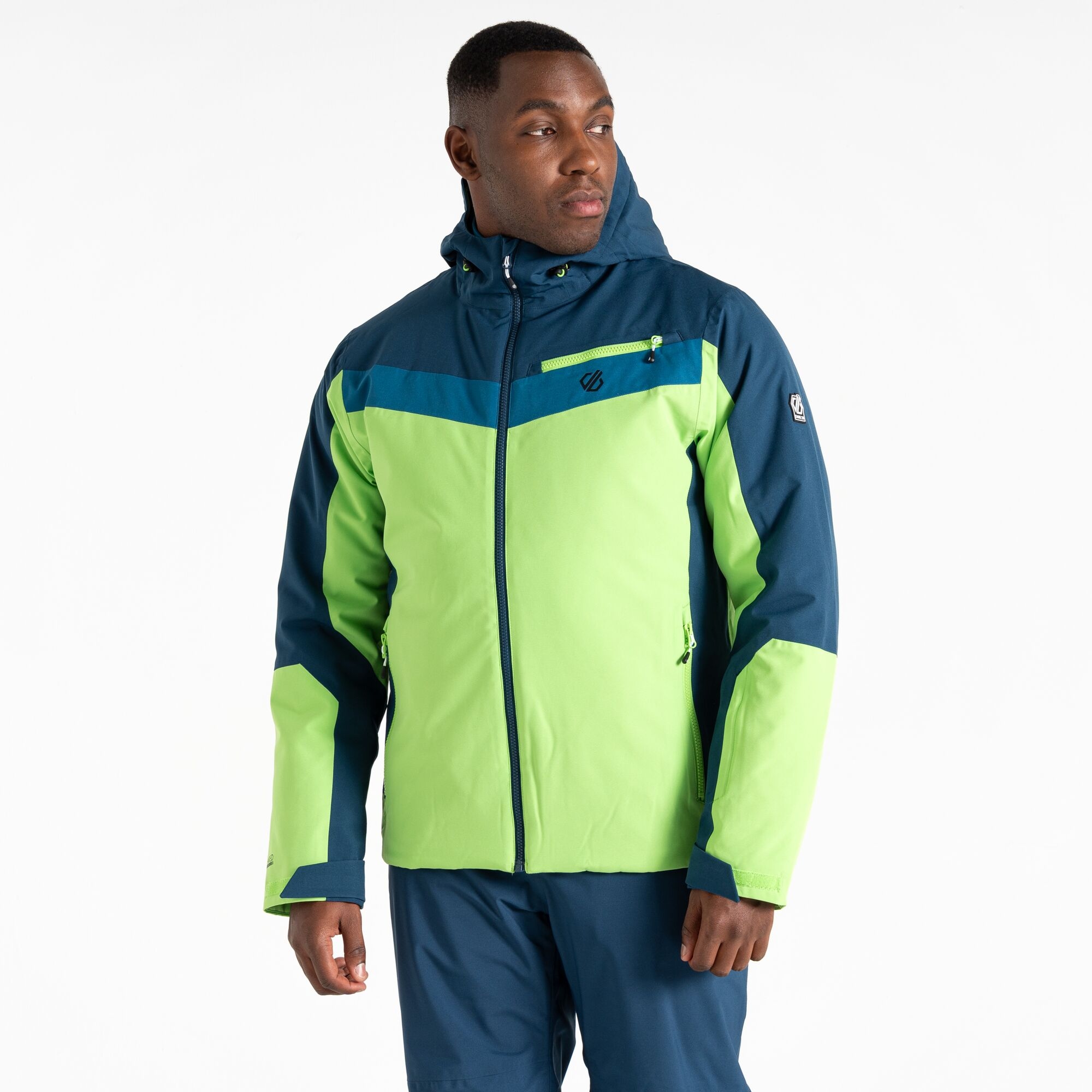 Dare 2b Men's Water-repellent Eagle II Ski Jacket Moonlight Denim Green, Size: M