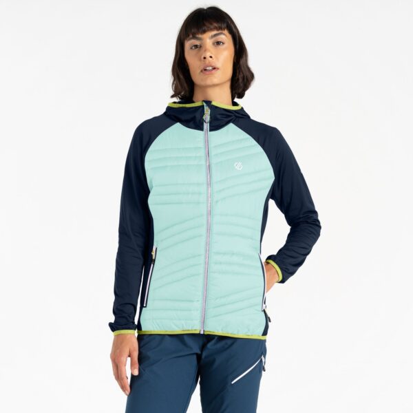 Dare 2b Women's Durable Altimeter Hybrid Jacket Mint Green Moonlight Denim, Size: 8