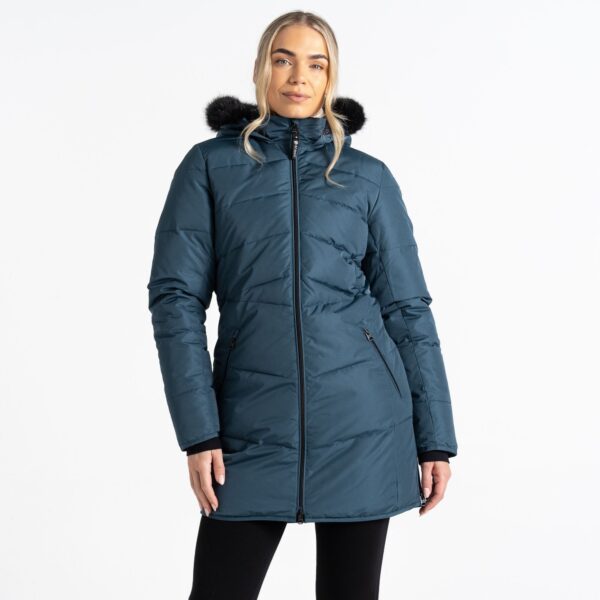Dare 2b Women's Water Repellent Striking III Mid Length Padded Jacket Orion Grey, Size: 10