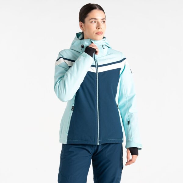 Dare 2b Breathable Women's Navy and White Water-repellent Flurry Denim Ski Jacket, Size: 18