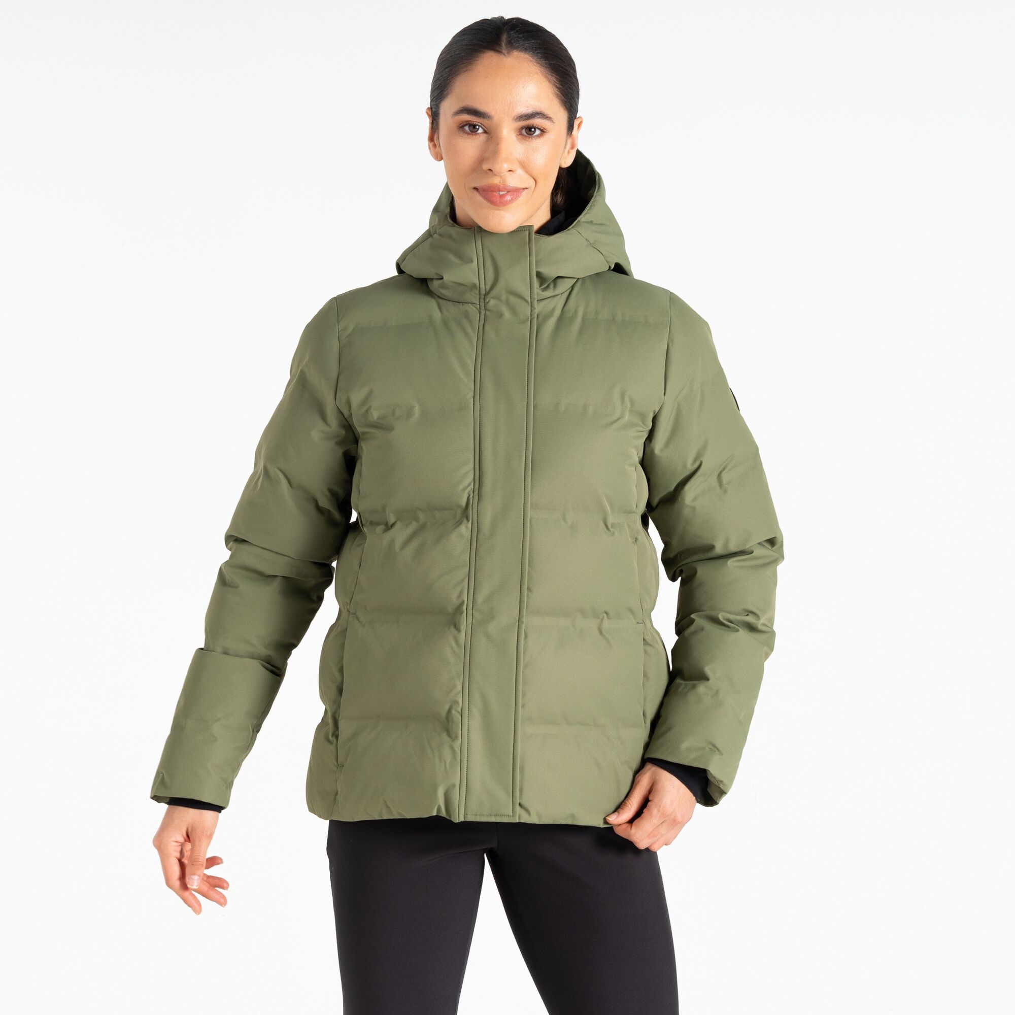 Dare 2b Women's Breathable Entrusted Baffled Jacket Olivine Green, Size: 10