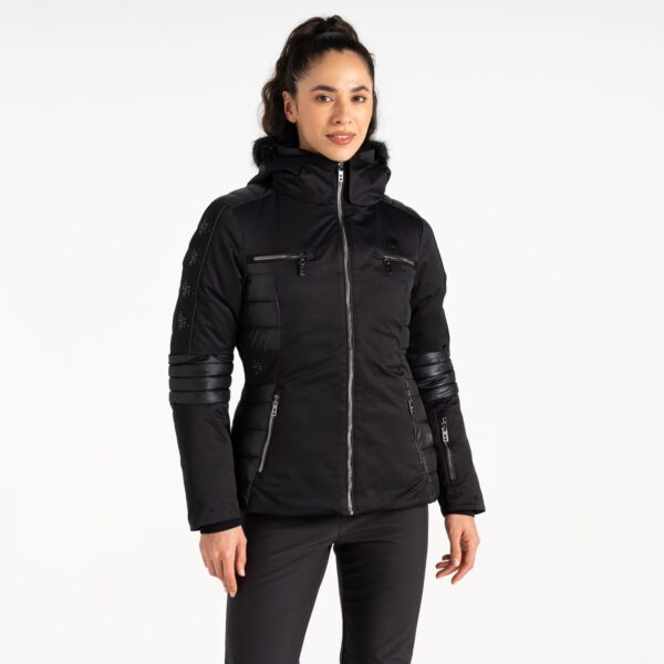Dare 2b Women's Water-repellent Enlighten Ski Jacket Black, Size: 16