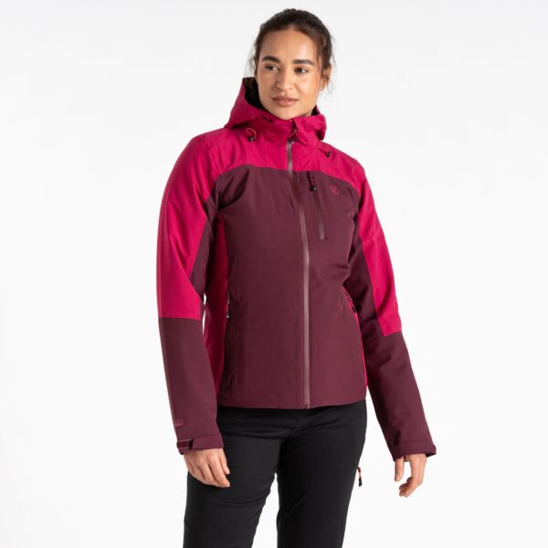 Dare 2b Women's Breathable Mountain Series Waterproof Jacket Fig Berry Pink, Size: 10