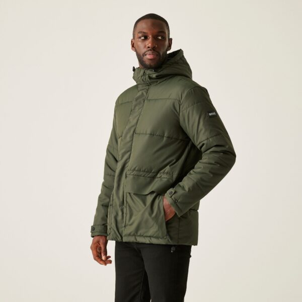 Regatta Insulated Men's Dark Khaki Falkner Baffled Jacket, Size: 3XL