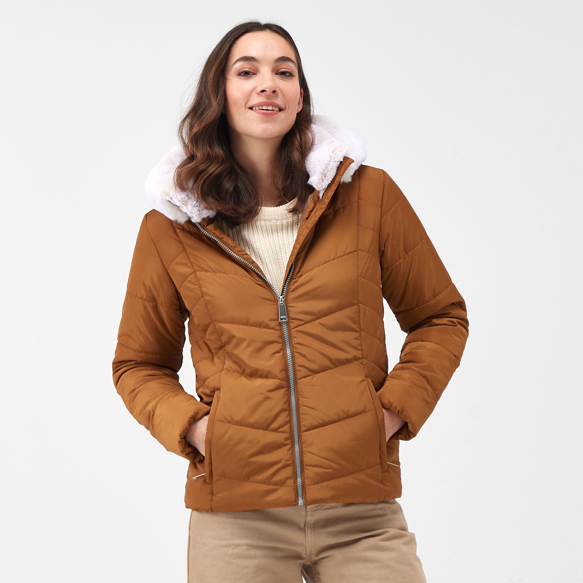 Regatta Women's Stylish Wildrose Baffled Jacket Rubber, Size: 14