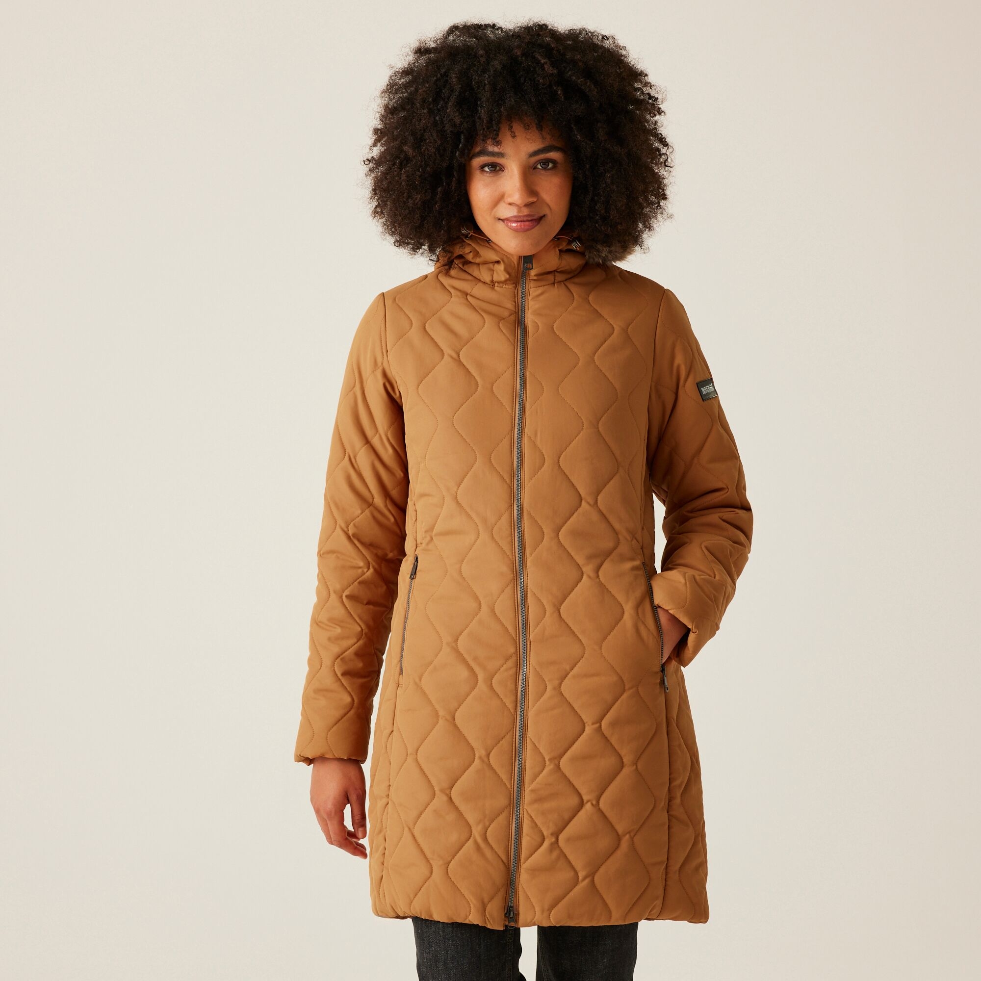 Regatta Water-repellent Women's Brown Fritha III Insulated Parka Jacket, Size: 8
