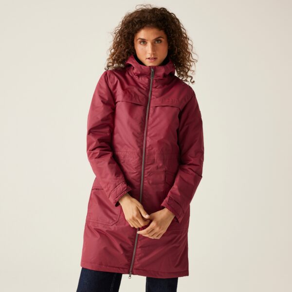 Regatta Lightweight Women's Red and Black Romine II Waterproof Parka Jacket, Size: 10