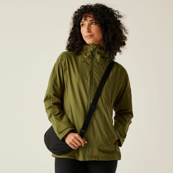 Regatta Women's Breathable Okara Waterproof Jacket Nephrite Green Camo Green, Size: 12