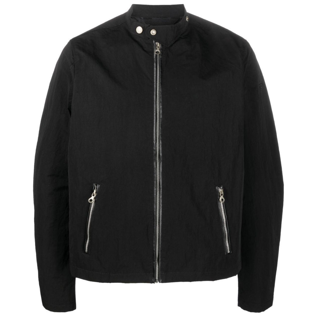Diesel Mens Plain Black Thin Jacket Polyamide - Size Large