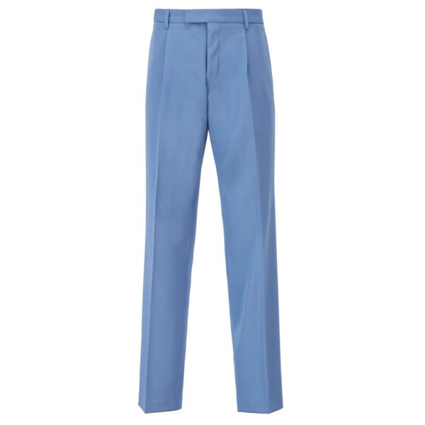 Boss Mens Pris Trousers in Blue Wool - Size 32W/32L