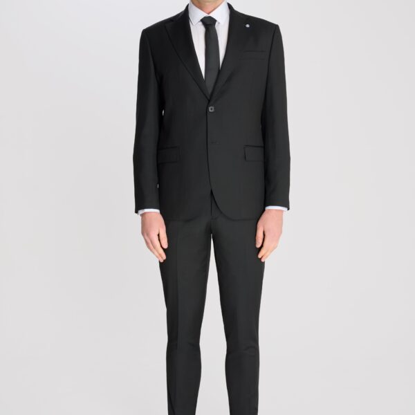 Carter & Jones Mens Edina 2 Piece Suit Set by in Black Viscose - Size 40 Short