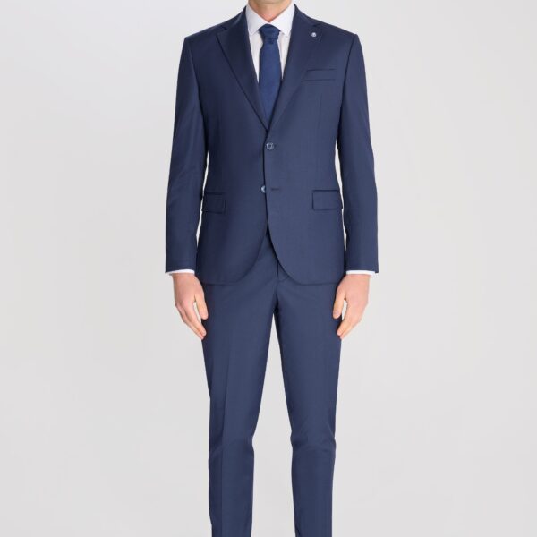 Carter & Jones Mens Edina 2 Piece Suit Set by in Ink - Dark Blue Viscose - Size 46 Short