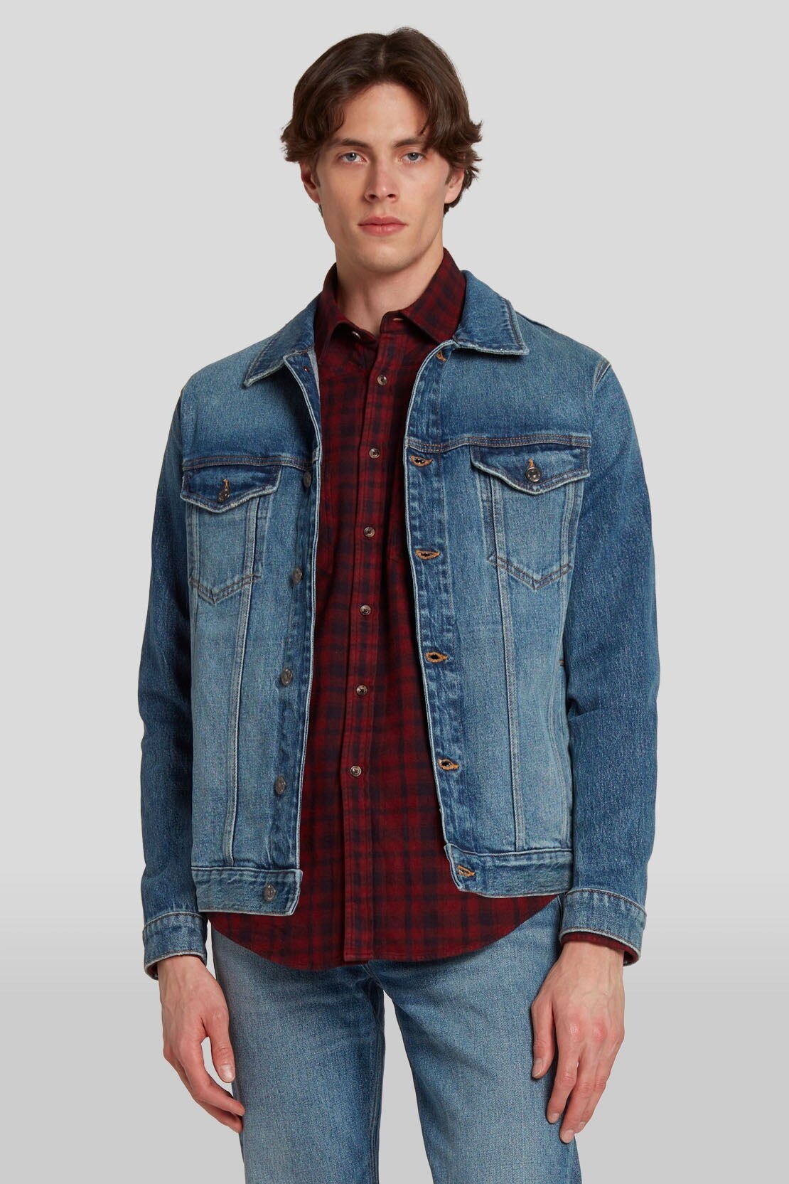7 For All Mankind Mens Men Perfect Jacket - Blue - Size Small