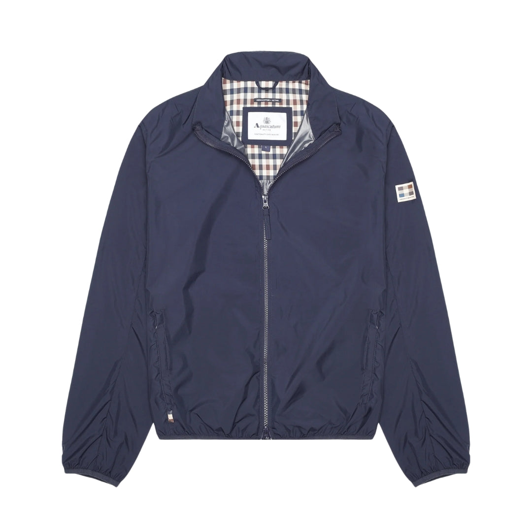 Aquascutum Mens Active Rlg Windbreaker Navy Jacket - Size Medium