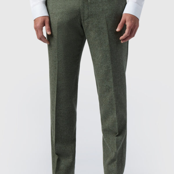 Alexandre Silver Label Mens Tailored Fit Donegal Trouser - Green - Size 36 Regular