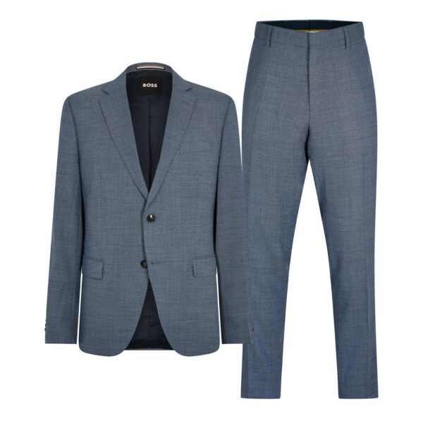 Boss Mens Huge 3pcs 232 10259494 01 Suit in Medium Blue - Size 44 (Chest)