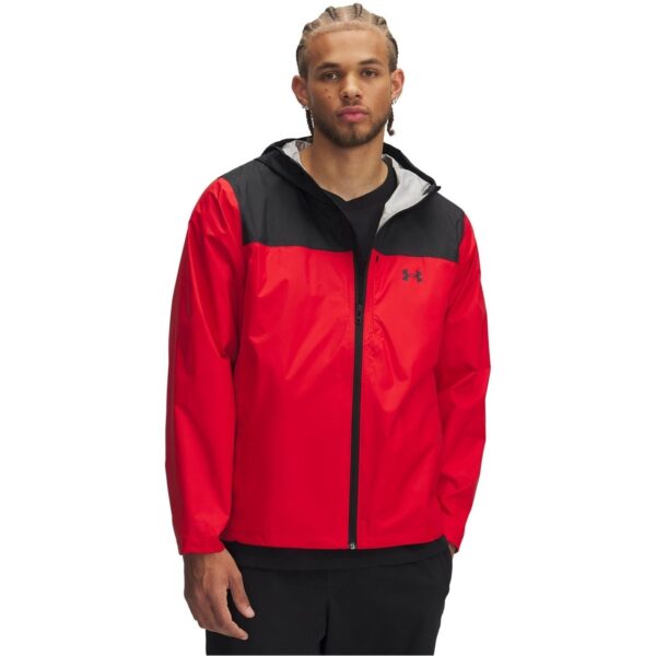 Under Armour Mens Cloudstrike Waterproof Jacket in Red - Size 2XL