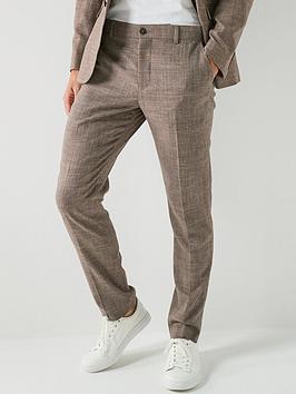 Selected Oasis Slim Fit Linen Suit Trousers