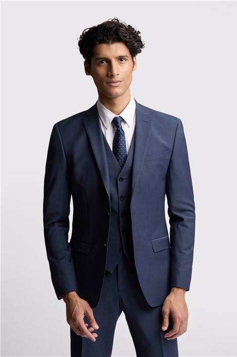 Ted Baker Slim Fit Blue Panama Men's Suit Jacket
