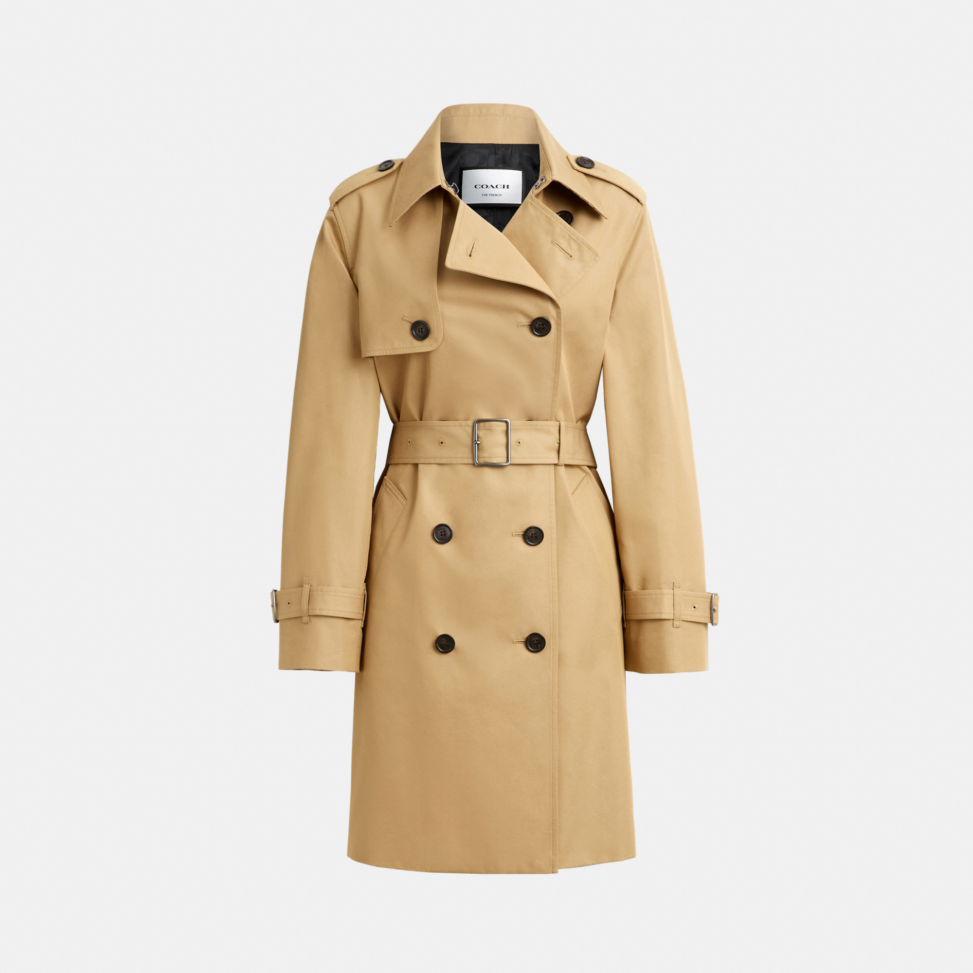 Coach Womens Mid Trench - Beige - Size X-Small