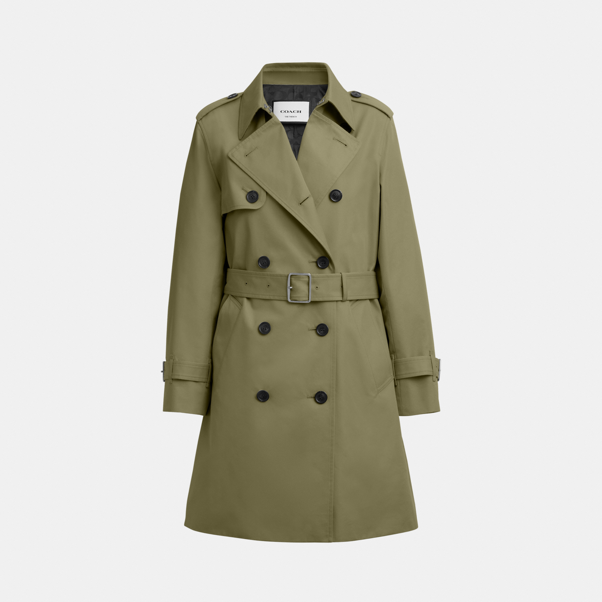 Coach Womens Mid Trench - Green - Size Small