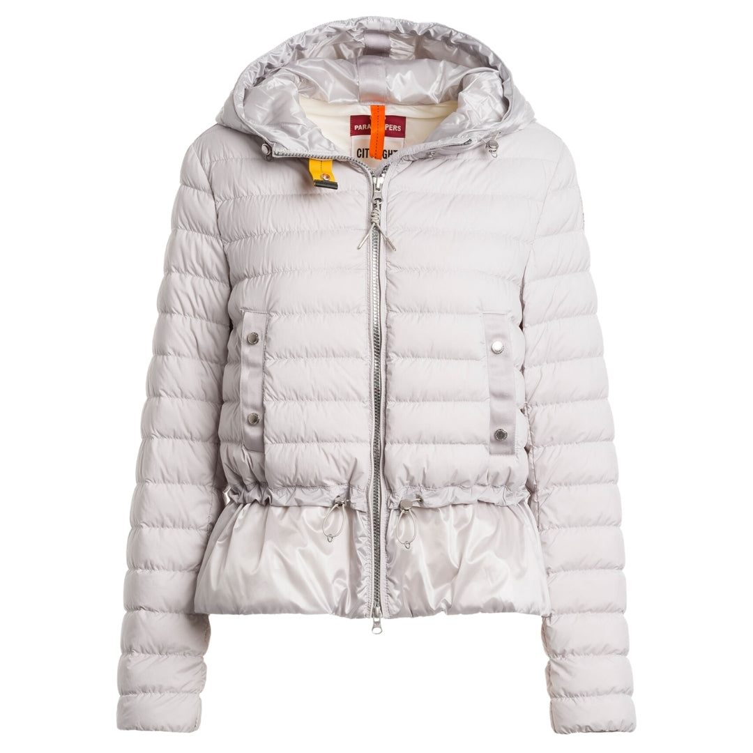 Parajumpers Womens Tao Dawn Light Grey Down Jacket Nylon - Size Small
