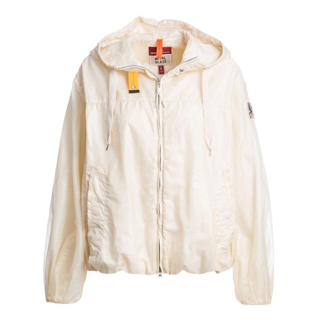 Parajumpers Womens Carmen Moonbeam White Jacket Nylon - Size Small