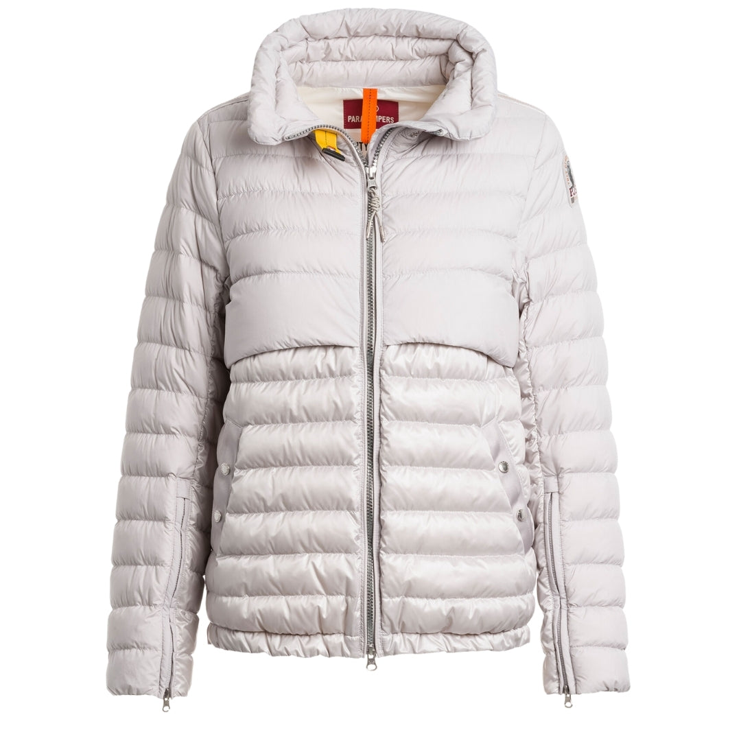 Parajumpers Womens Saya Dawn Light Grey Down Jacket Nylon - Size Small