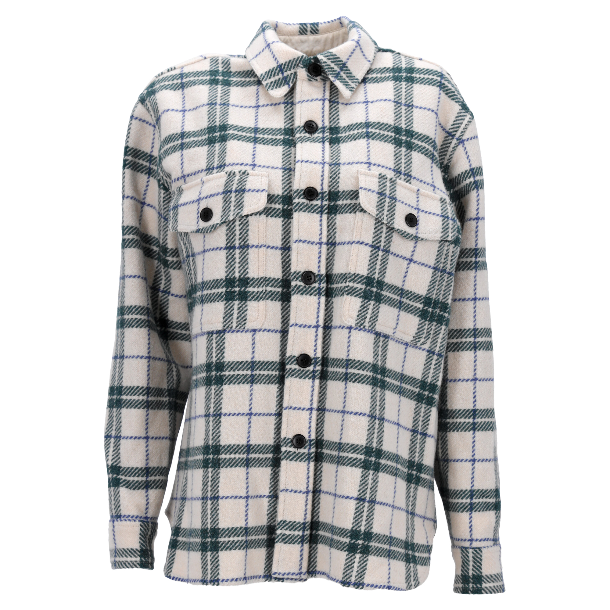 Isabel Marant Pre-owned Womens Etoile Faxon Plaid Button-Down Jacket in Multicolor Wool - Multicolour - Size EU 36 (Womens)