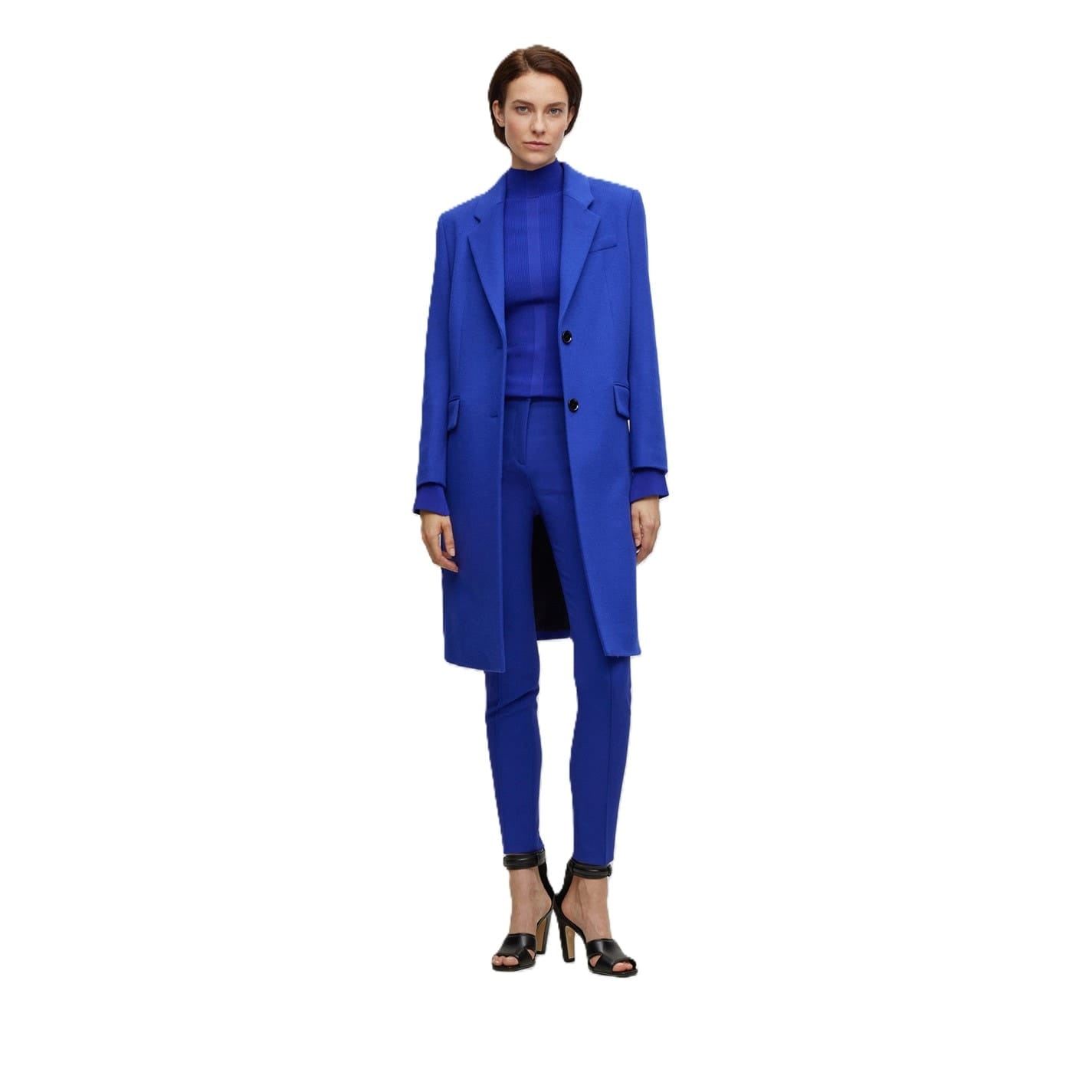 Boss Womens Catara Formal Coat in Blue - Size 6 UK