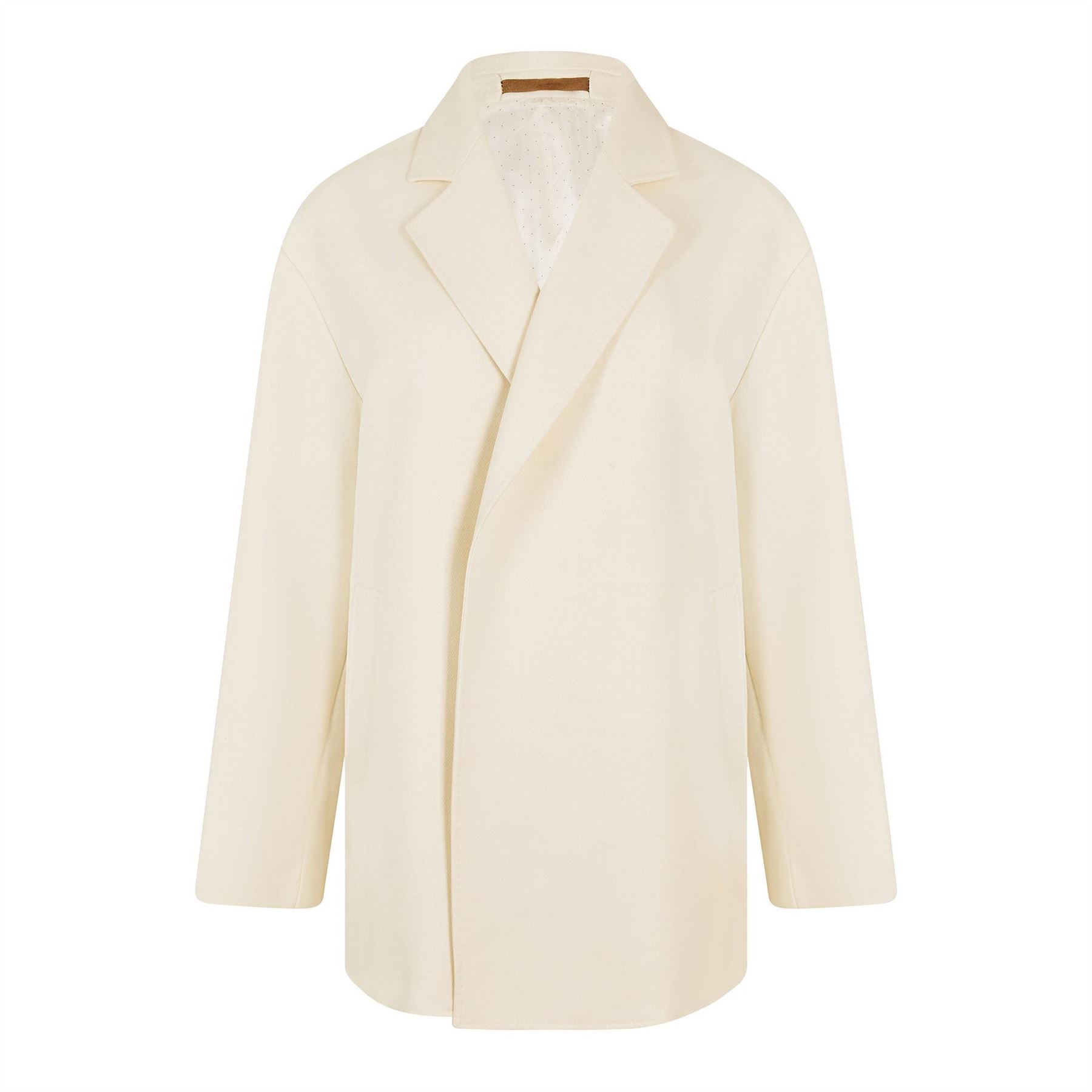 Boss Womens Overcoat in Open White - Size 10 UK