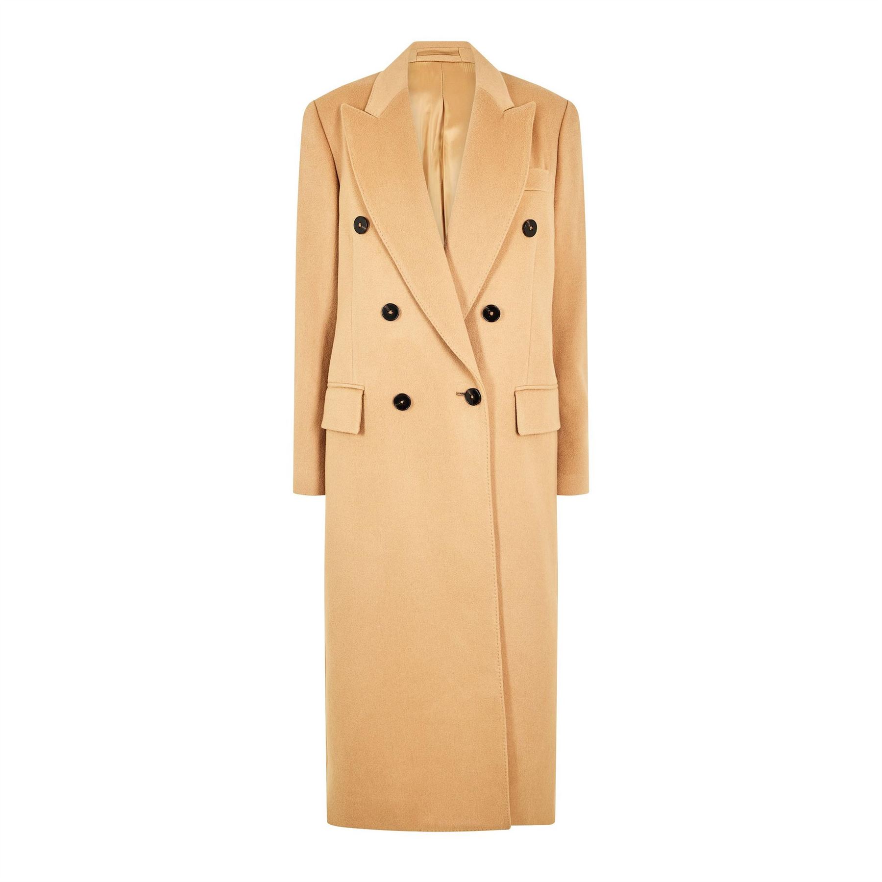 Boss Womens Overcoat in Medium Beige - Size 12 UK