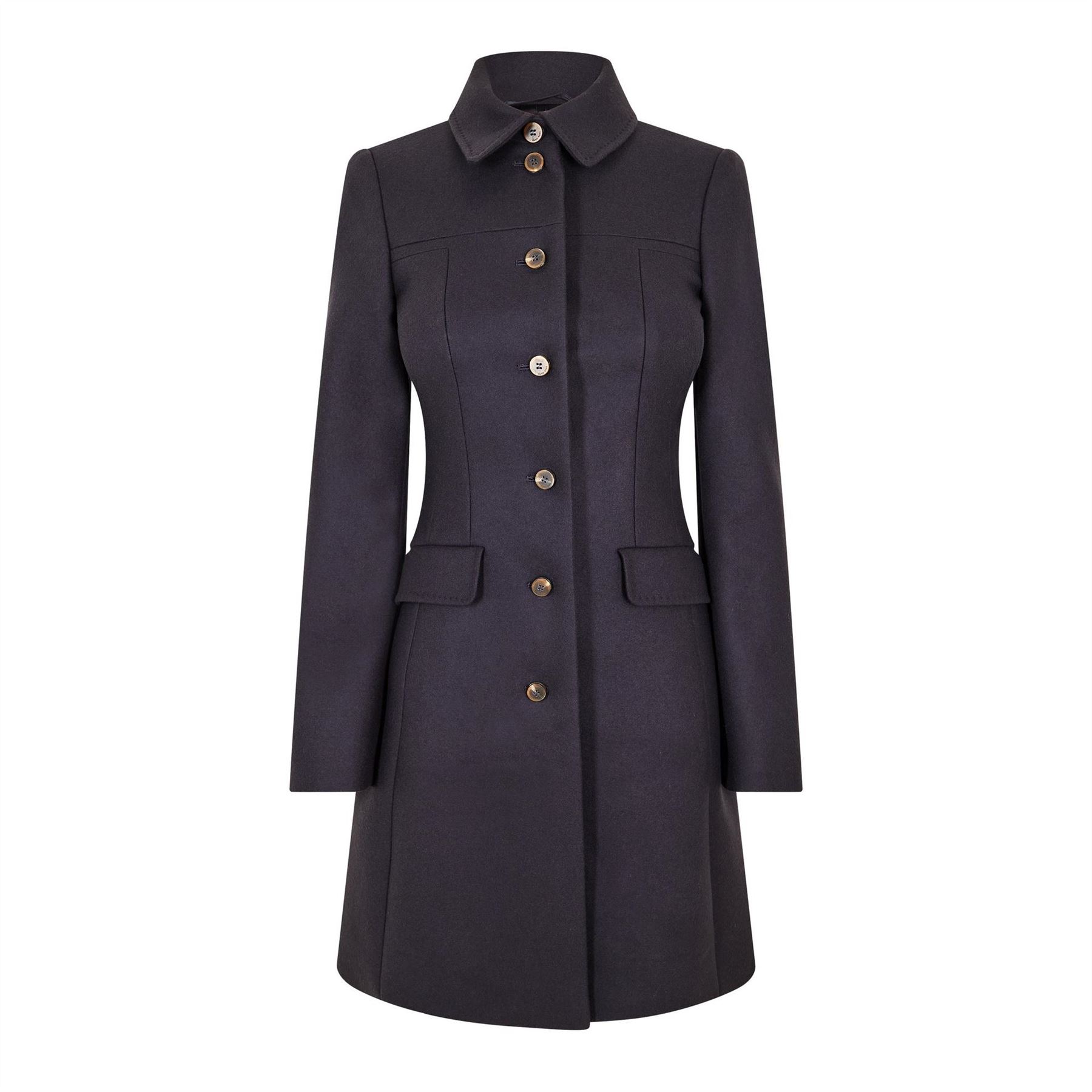 Boss Womens Overcoat in Open Blue - Size 6 UK