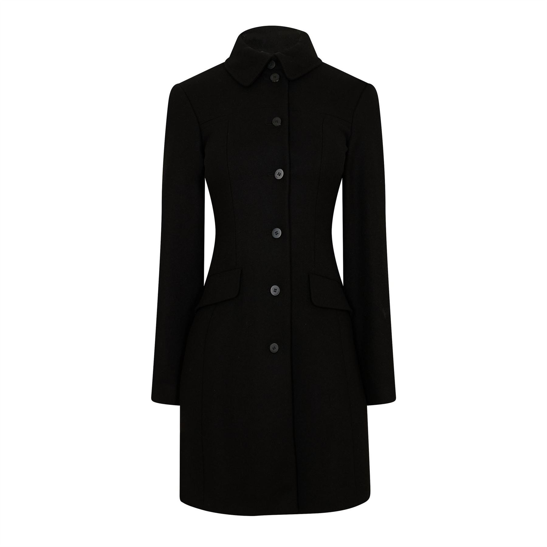 Boss Womens Overcoat in Black - Size 4 UK