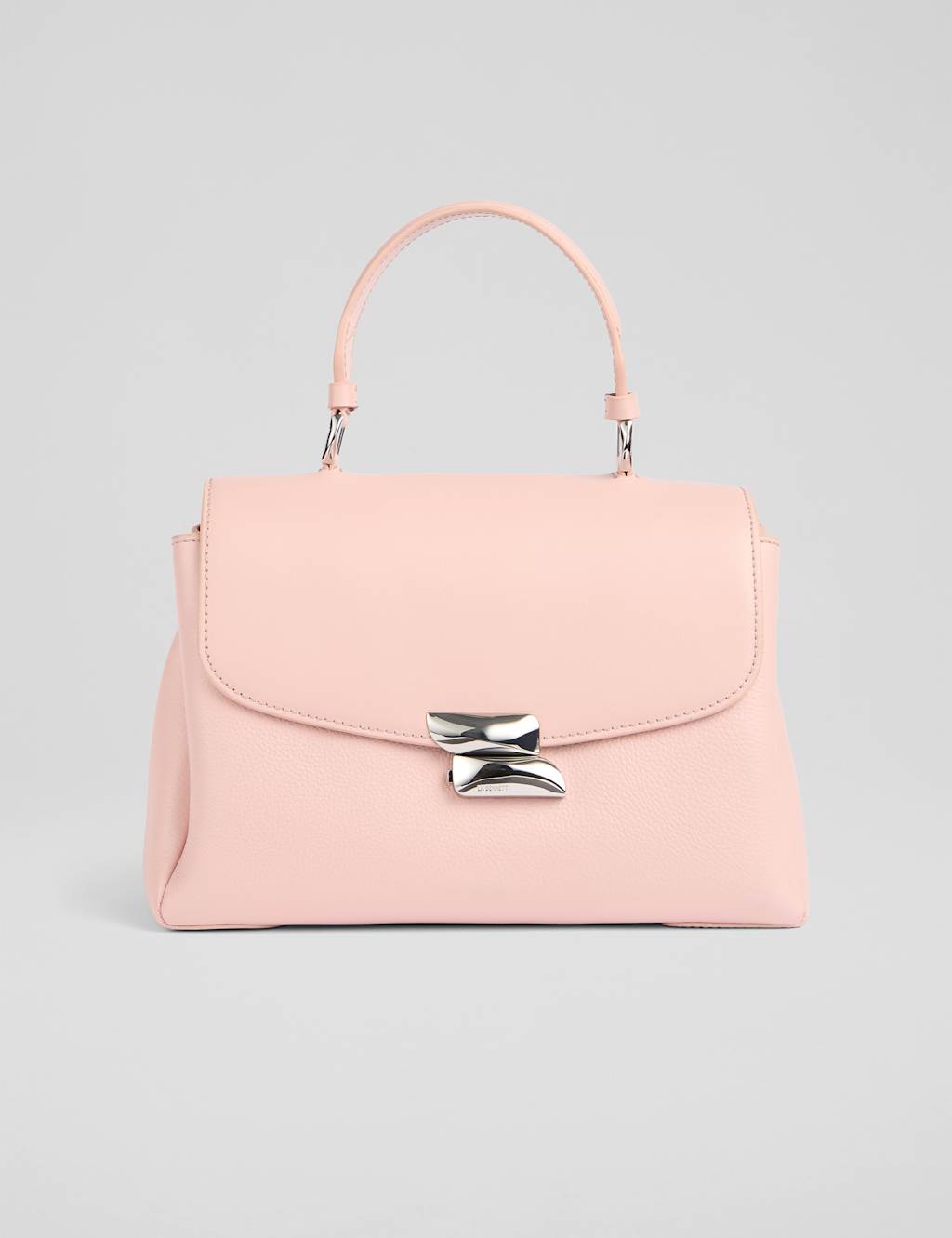 LK BENNETT Leather Top Handle Cross Body Bag Pink