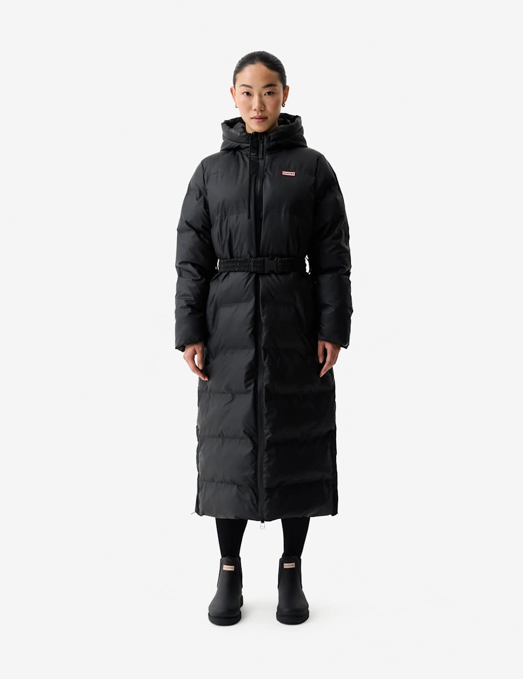 Hunter Hutchinson Longline Puffer Jacket Black