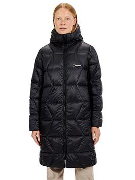 Berghaus Womens Explorer Long Down Jacket, Black, Size 18, Women