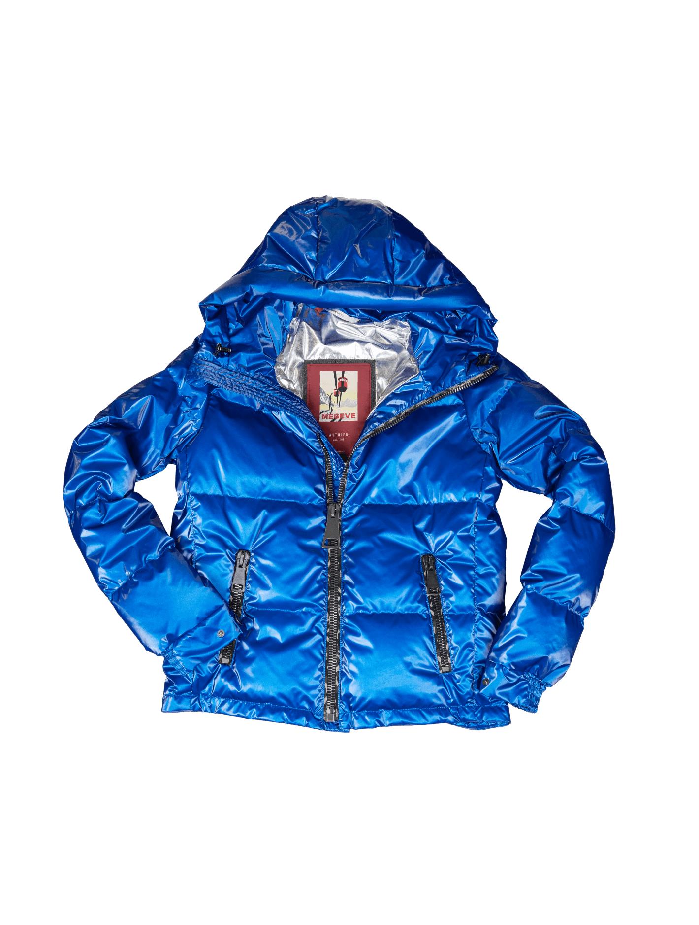 Authier Womens New Down Jacket Viking in Electric Blue Cotton - Size 3XL