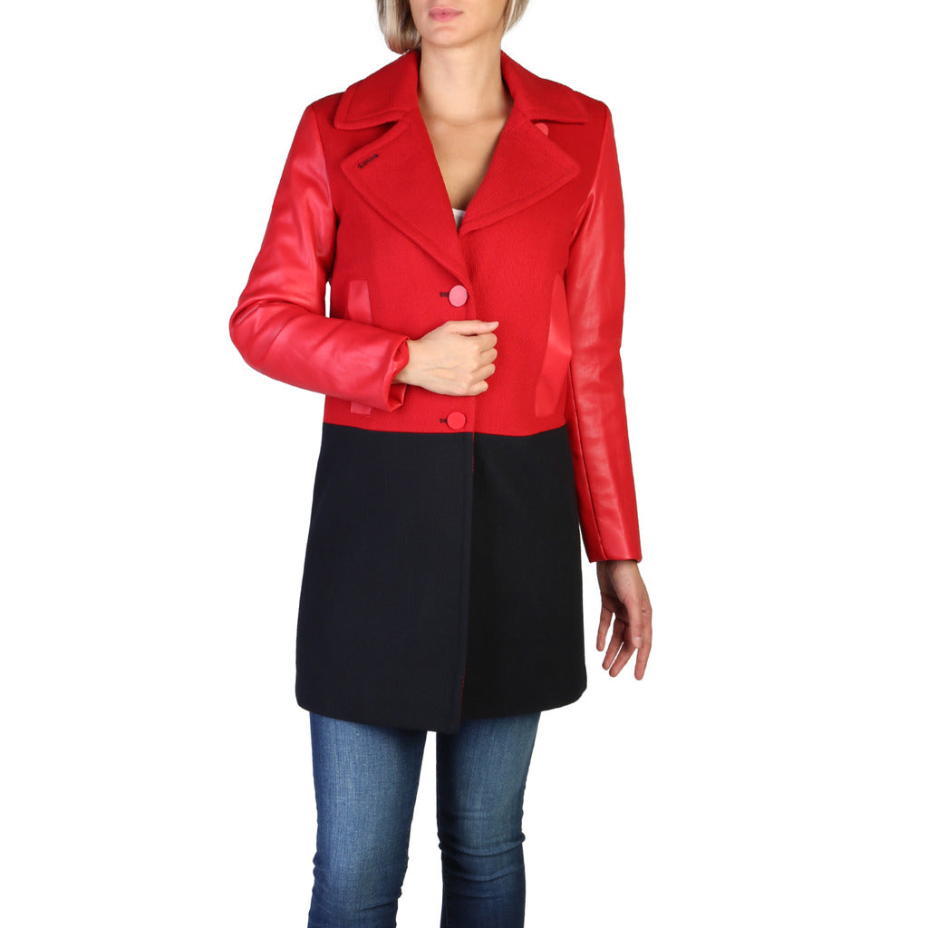 Emporio Armani Exchange Womens Coat - Red Wool - Size Large